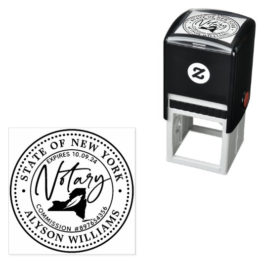 New Yorker Notar Permastempel (Beispiel)
