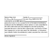 New Yorker Notariatsbestätigung Permastempel (Design)