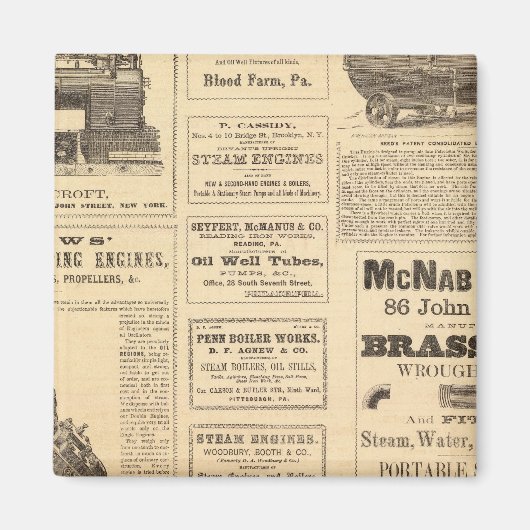 New Yorker Ölwerbung Magnet (Vorne)