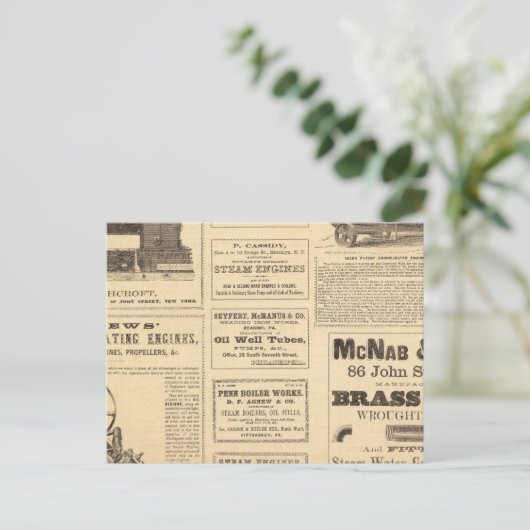 New Yorker Ölwerbung Postkarte (Stehend Vorderseite)