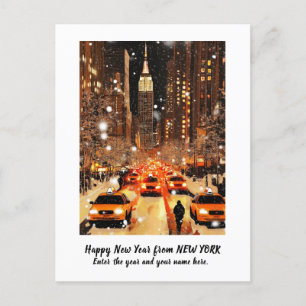 New Yorker personalisiert-Happy-New-Year-Karte 202 Feiertagspostkarte