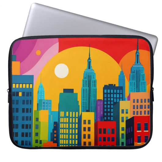 New Yorker Pop Art Laptopschutzhülle (Vorderseite)