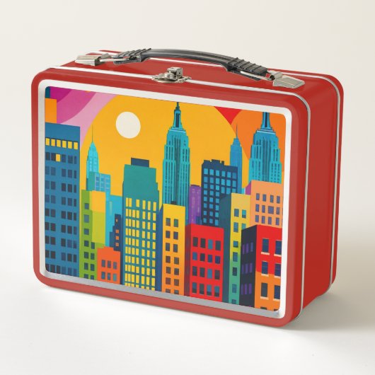 New Yorker Pop Art Metall Brotdose (Vorderseite)