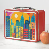 New Yorker Pop Art Metall Brotdose (Beispiel)