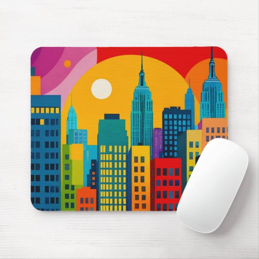 New Yorker Pop Art Mousepad (Mit Mouse)