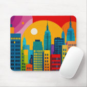 New Yorker Pop Art Mousepad (Mit Mouse)