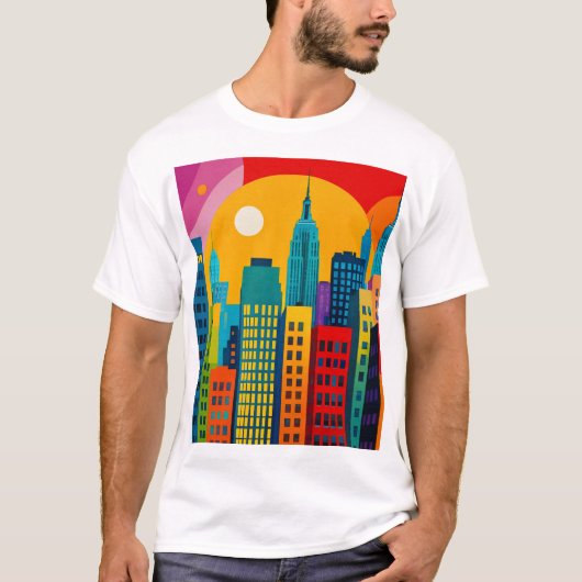 New Yorker Pop-Art T-Shirt (Vorderseite)