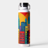 New Yorker Pop Art Trinkflasche (Rückseite)