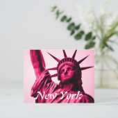 New Yorker Postkartenstatue Postkarte (Stehend Vorderseite)
