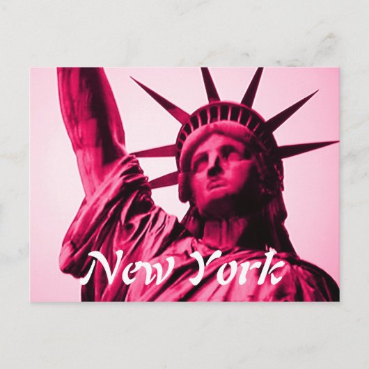 New Yorker Postkartenstatue Postkarte (Vorderseite)