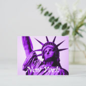 New Yorker Postkartenstatue Postkarte (Stehend Vorderseite)