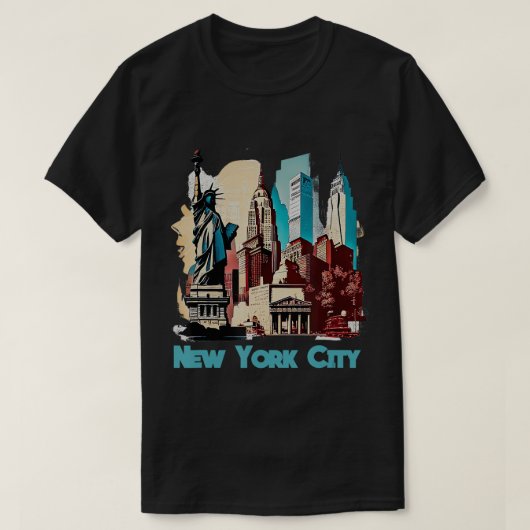 New Yorker Pride New Landmarks NYC Souvenir New Yo T-Shirt (Design vorne)