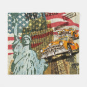 New Yorker Reiseplakat. Fleecedecke (Vorderseite (Horizontal))