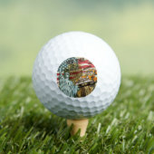 New Yorker Reiseplakat. Golfball (Insitu T-Shirt)