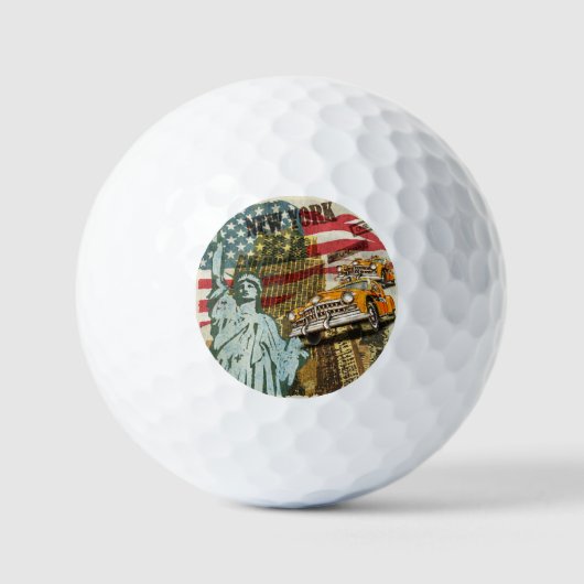 New Yorker Reiseplakat. Golfball (Vorderseite)