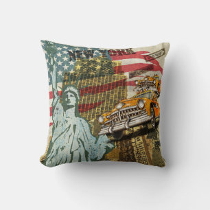 New Yorker Reiseplakat. Kissen