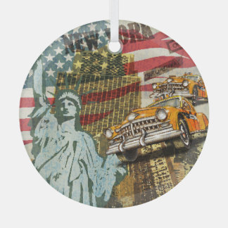 New Yorker Reiseplakat. Ornament Aus Glas