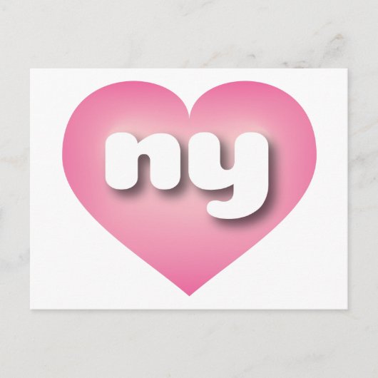 New Yorker rosa Fackelherz - I Liebe Postkarte (Vorderseite)