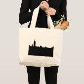 New Yorker Silhouette Black & White Jumbo Stoffbeutel (Vorderseite (Produkt))