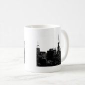 New Yorker Silhouette Black & White Kaffeetasse (VorderseiteRechts)