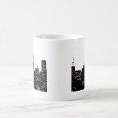 New Yorker Silhouette Black & White Kaffeetasse (Mittel)