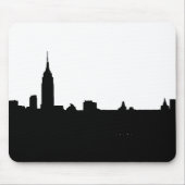 New Yorker Silhouette Black & White Mousepad (Vorne)