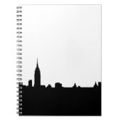 New Yorker Silhouette Black & White Notizblock (Vorderseite)