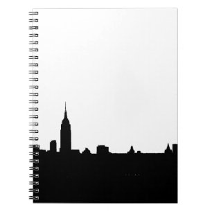 New Yorker Silhouette Black & White Notizblock