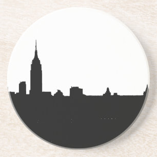 New Yorker Silhouette Black & White Untersetzer