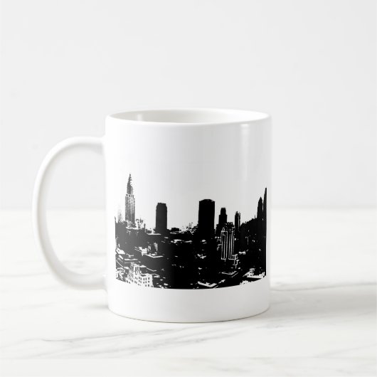 New Yorker Silhouette Kaffeetasse (Links)