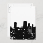 New Yorker Silhouette Postkarte (Vorne/Hinten)