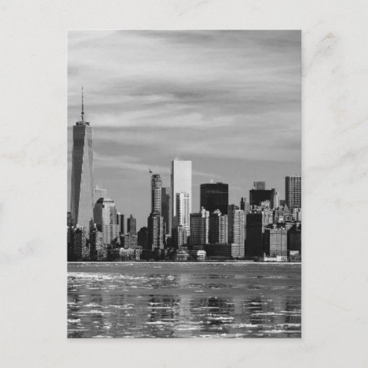 New Yorker Silhouette Postkarte (Vorderseite)