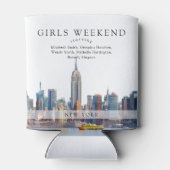 New Yorker Skyline Aquarell Mädchen-Wochenende Dosenkühler (Rückseite)