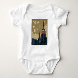 New Yorker Skyline Baby Strampler