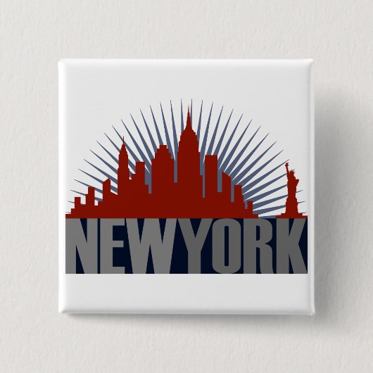 New Yorker Skyline Button (Vorderseite)