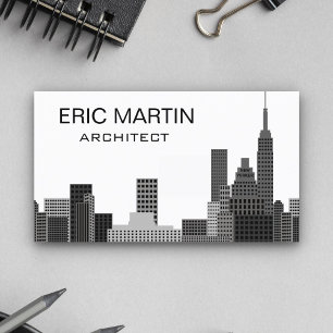 New Yorker Skyline Graue Moderne Architektur Visitenkarte