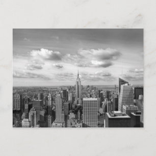 New Yorker Skyline in Schwarzweiß Postkarte