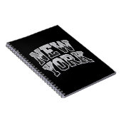 New Yorker Skyline integrierte Silhouette schwarz Notizblock (Rechte Seite)