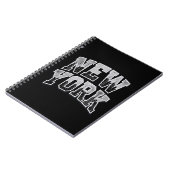New Yorker Skyline integrierte Silhouette schwarz Notizblock (Linke Seite)
