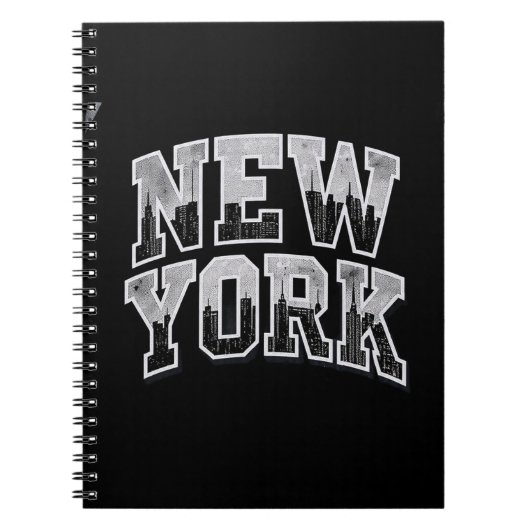 New Yorker Skyline integrierte Silhouette schwarz Notizblock (Vorderseite)