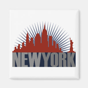 New Yorker Skyline Magnet
