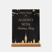 New Yorker Skyline-Party Acrylschild (Vorderseite)