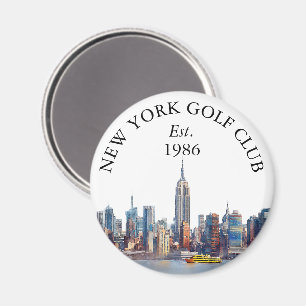 New Yorker Skyline Personalisierter Golfschläger N Magnet