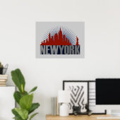 New Yorker Skyline Poster (Heimbüro)
