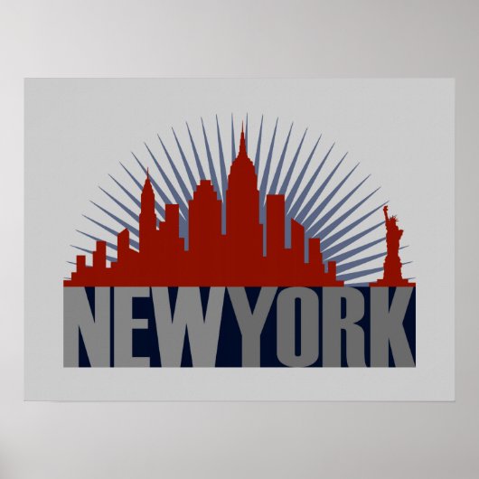 New Yorker Skyline Poster (Vorne)