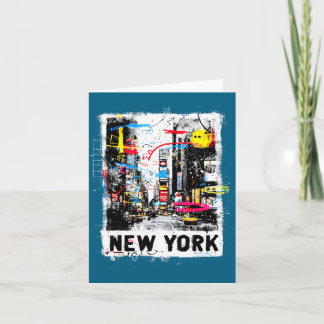 New Yorker Skyline Punk Grunge Vintage Retro Graff Karte