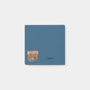 New Yorker Skyline Reise Kunst Vintage Personali Post-it Klebezettel