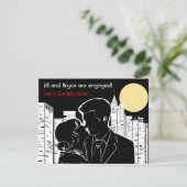 New Yorker Skyline-Silhouette Einladung (Stehend Vorderseite)