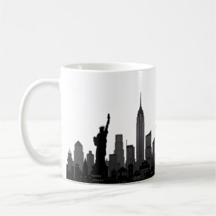 New Yorker Skyline Silhouette Schwarz Elegantes Sk Kaffeetasse