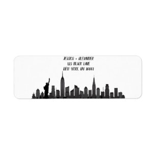 New Yorker Skyline-Silhouette Schwarze elegante Sc
